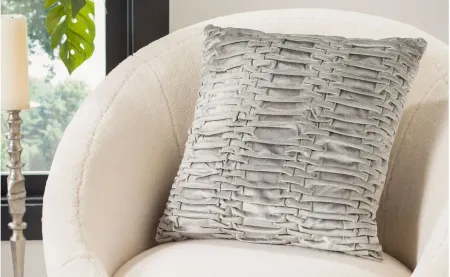 Embellished Marita Accent Pillow in Light Gray by Safavieh