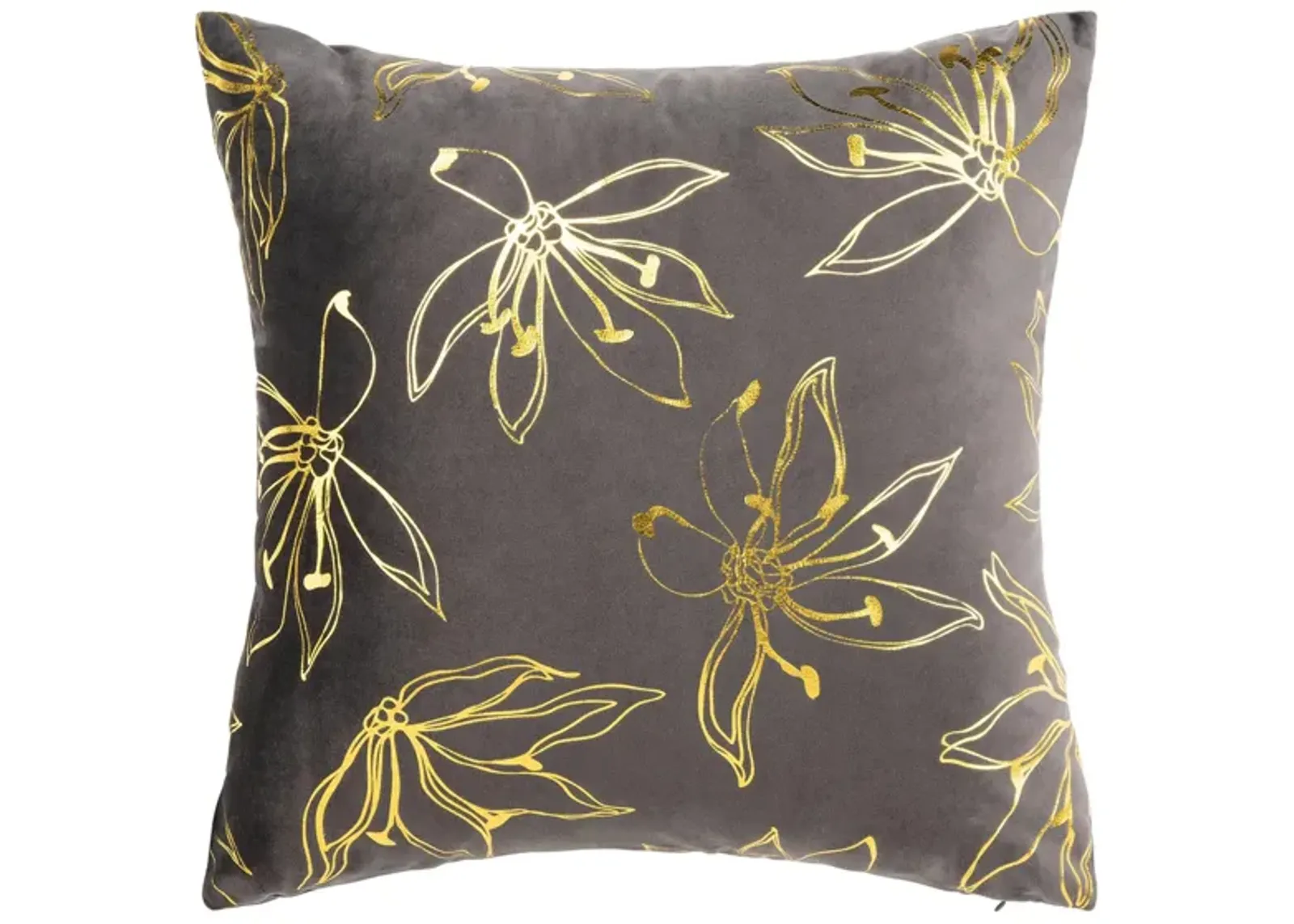 Embellished Yari Accent Pillow in Gray/Gold by Safavieh