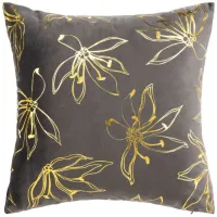 Embellished Yari Accent Pillow in Gray/Gold by Safavieh