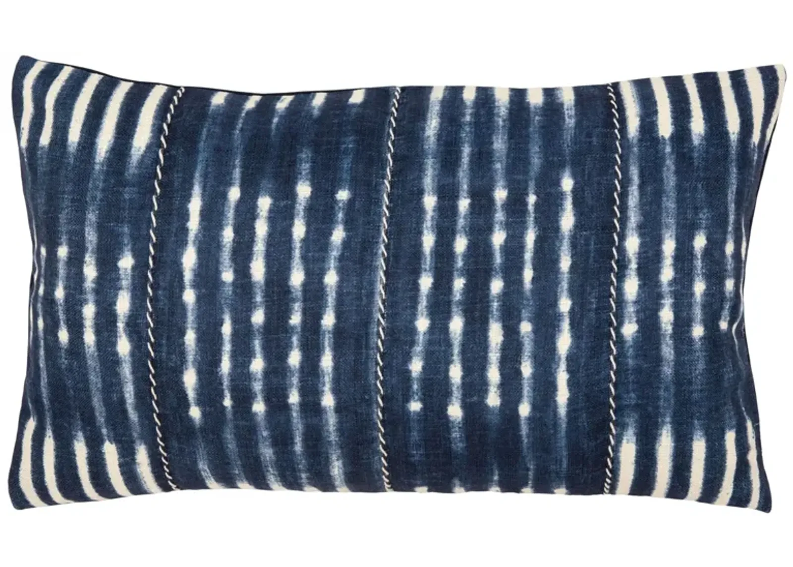 Farnsworth Lumbar Pillow in Navy/Creme by Safavieh