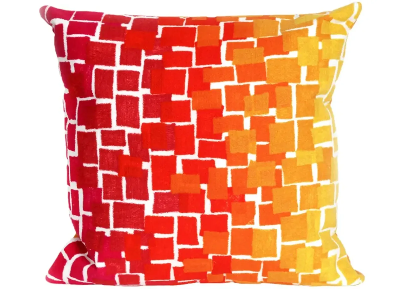 Liora Manne Visions II Ombre Tile Pillow in Red by Trans-Ocean Import Co Inc