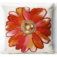 Liora Manne Visions III Daisy Pillow in Orange by Trans-Ocean Import Co Inc