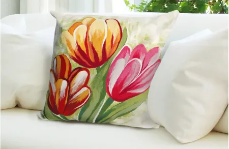 Liora Manne Visions III Tulips Pillow in Red by Trans-Ocean Import Co Inc