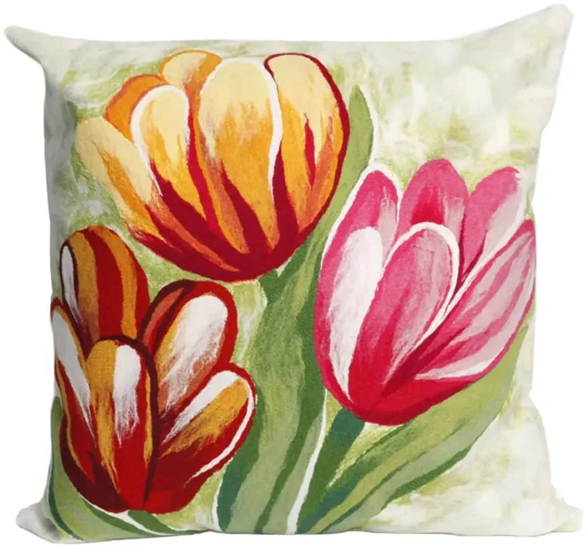 Liora Manne Visions III Tulips Pillow in Red by Trans-Ocean Import Co Inc