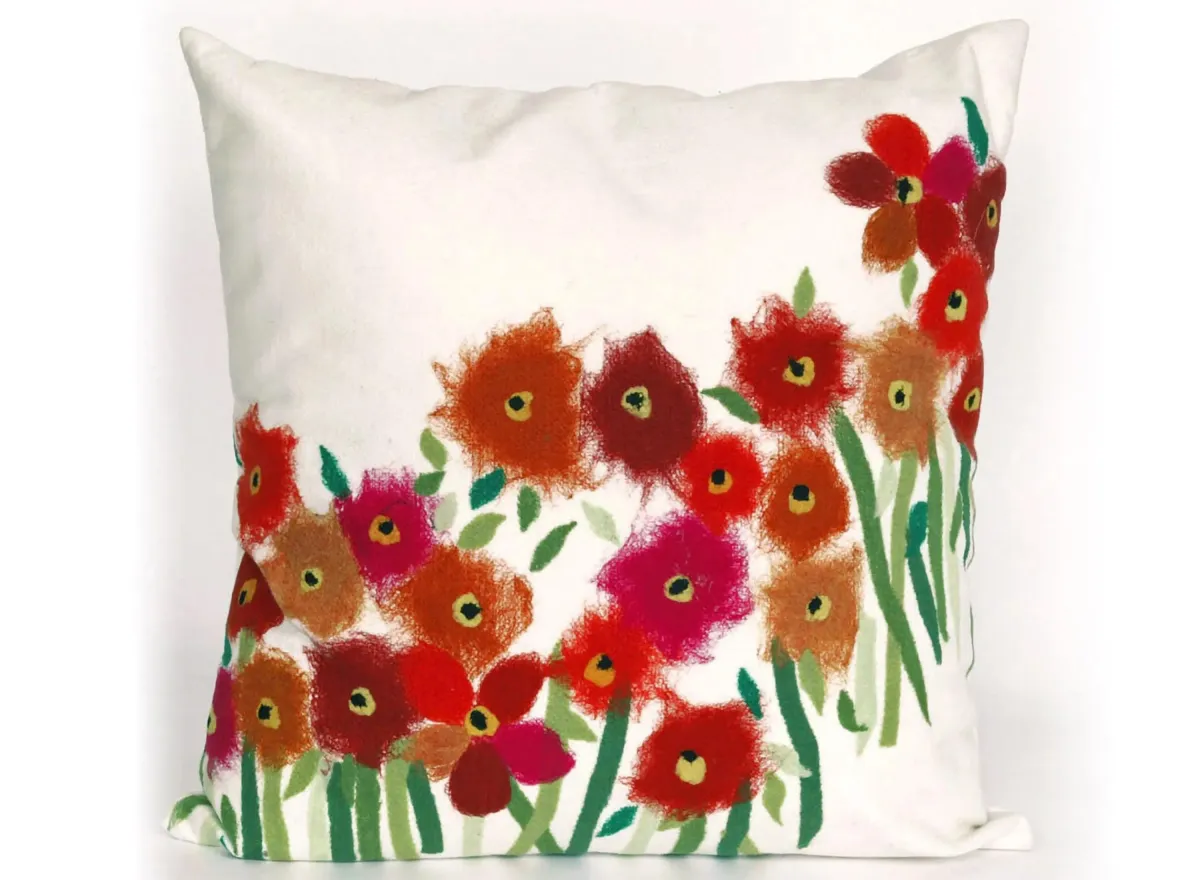 Liora Manne Visions III Poppies Pillow in Red by Trans-Ocean Import Co Inc