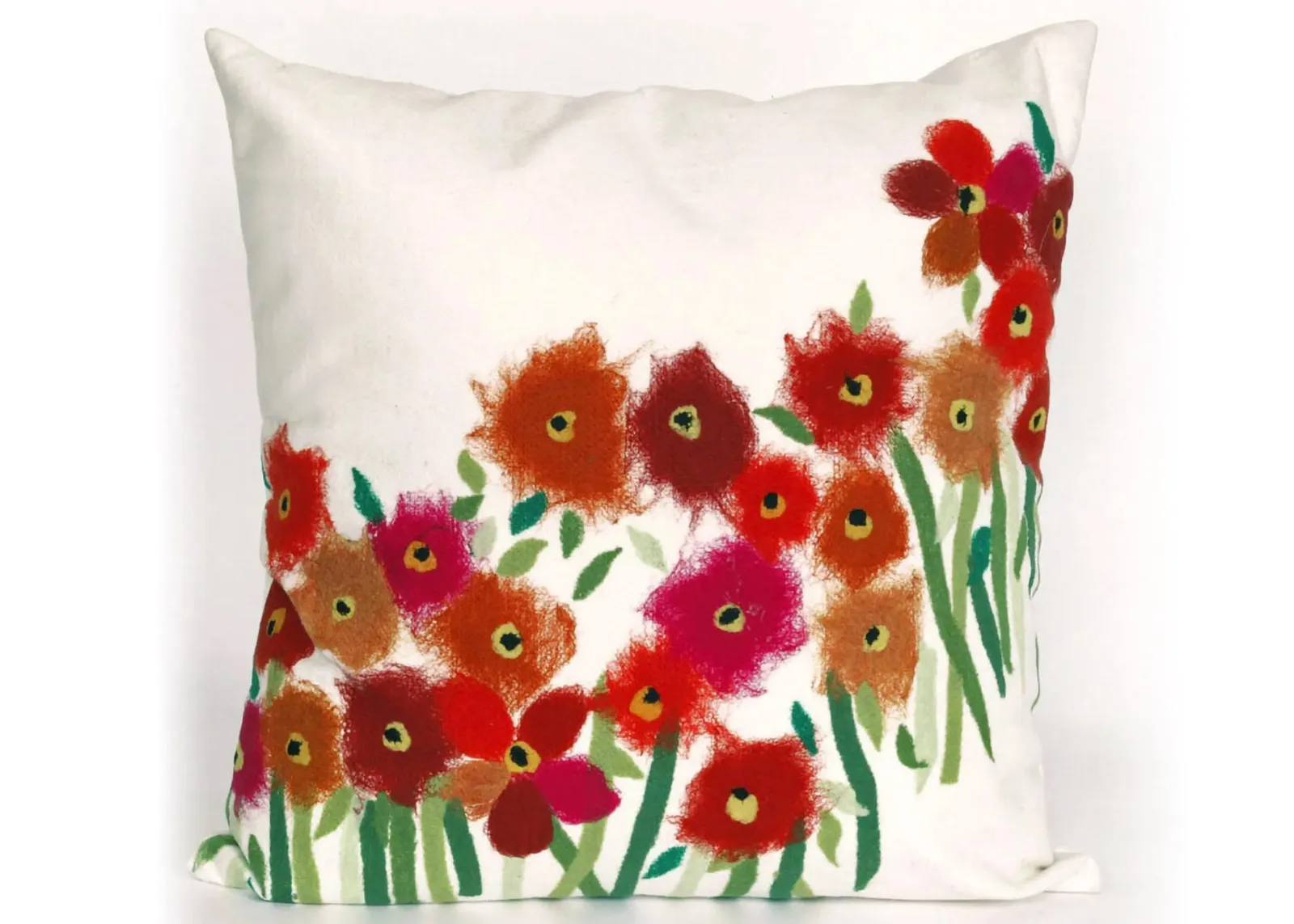 Liora Manne Visions III Poppies Pillow in Red by Trans-Ocean Import Co Inc