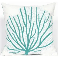 Liora Manne Visions III Coral Fan Pillow in Aqua by Trans-Ocean Import Co Inc