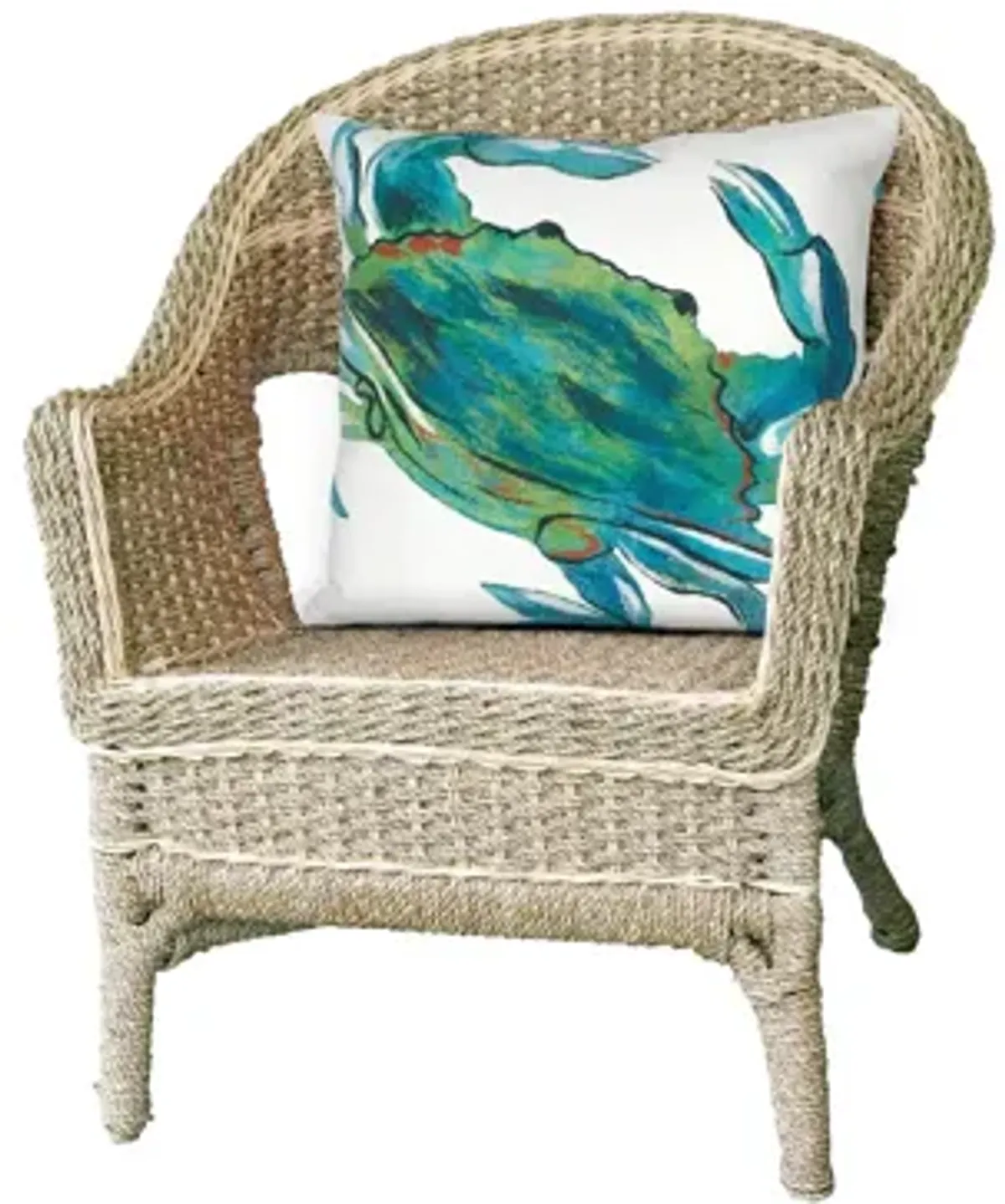 Liora Manne Visions III Blue Crab Pillow
