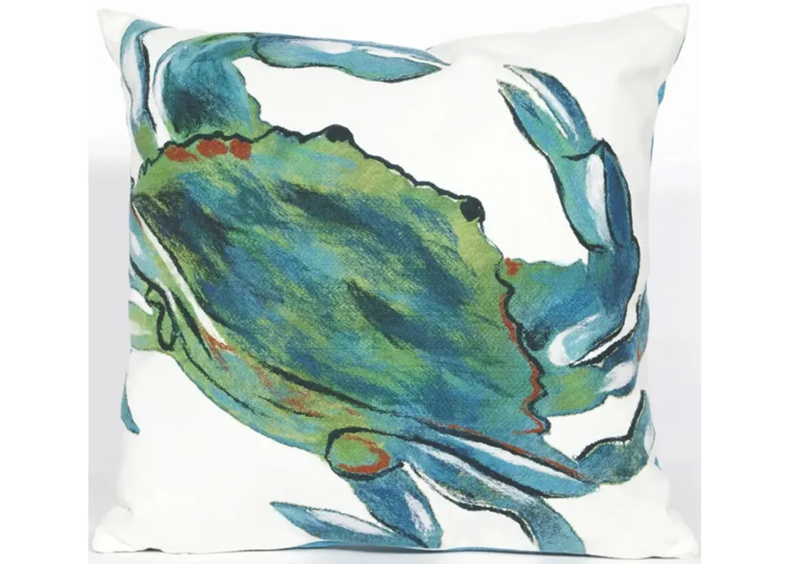 Liora Manne Visions III Blue Crab Pillow in Blue by Trans-Ocean Import Co Inc