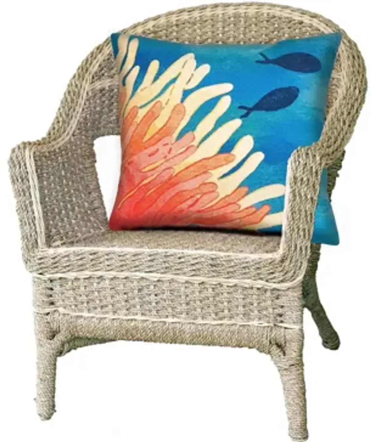 Liora Manne Visions III Reef and Fish Pillow