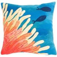 Liora Manne Visions III Reef and Fish Pillow in Coral by Trans-Ocean Import Co Inc