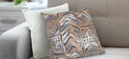 Liora Manne Visions III Bambara Pillow in Indigo by Trans-Ocean Import Co Inc