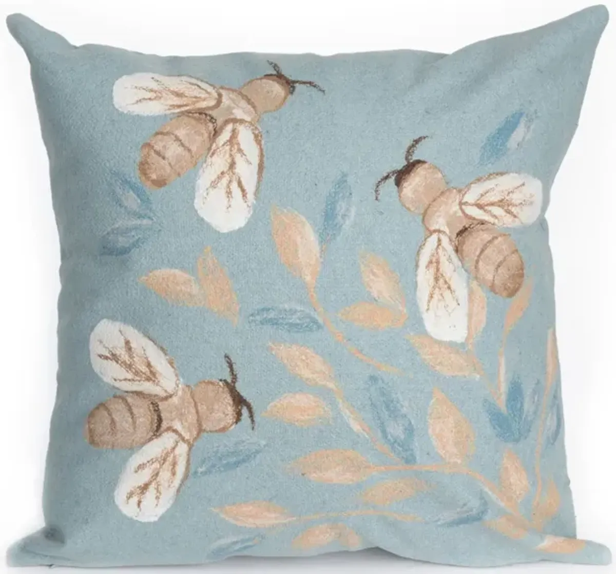 Liora Manne Visions III Bees Pillow in Aqua by Trans-Ocean Import Co Inc