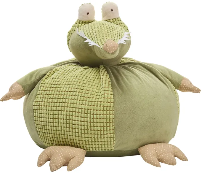 Mina Victory Round Crocodile Plush Animal in GREEN by Nourison