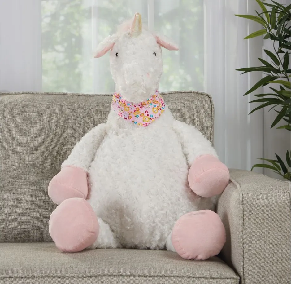 Mina Victory Unicorn Plush Animal in IVORY by Nourison