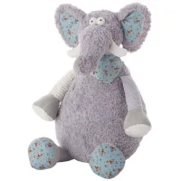 Mina Victory Elephant Plush Animal in GRAY by Nourison