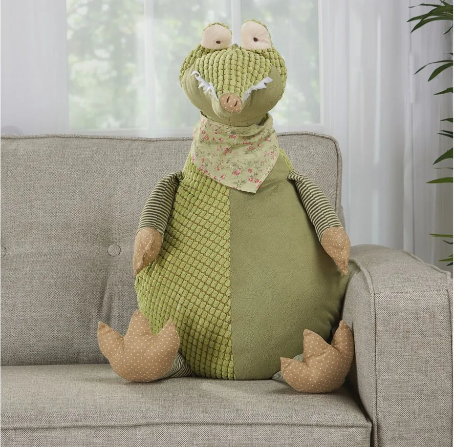 Mina Victory Crocodile Plush Animal in GREEN by Nourison