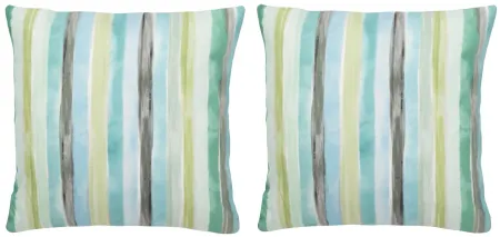 Soleil Accent Pillow Set - 2 Pc. in Multi Green by Safavieh