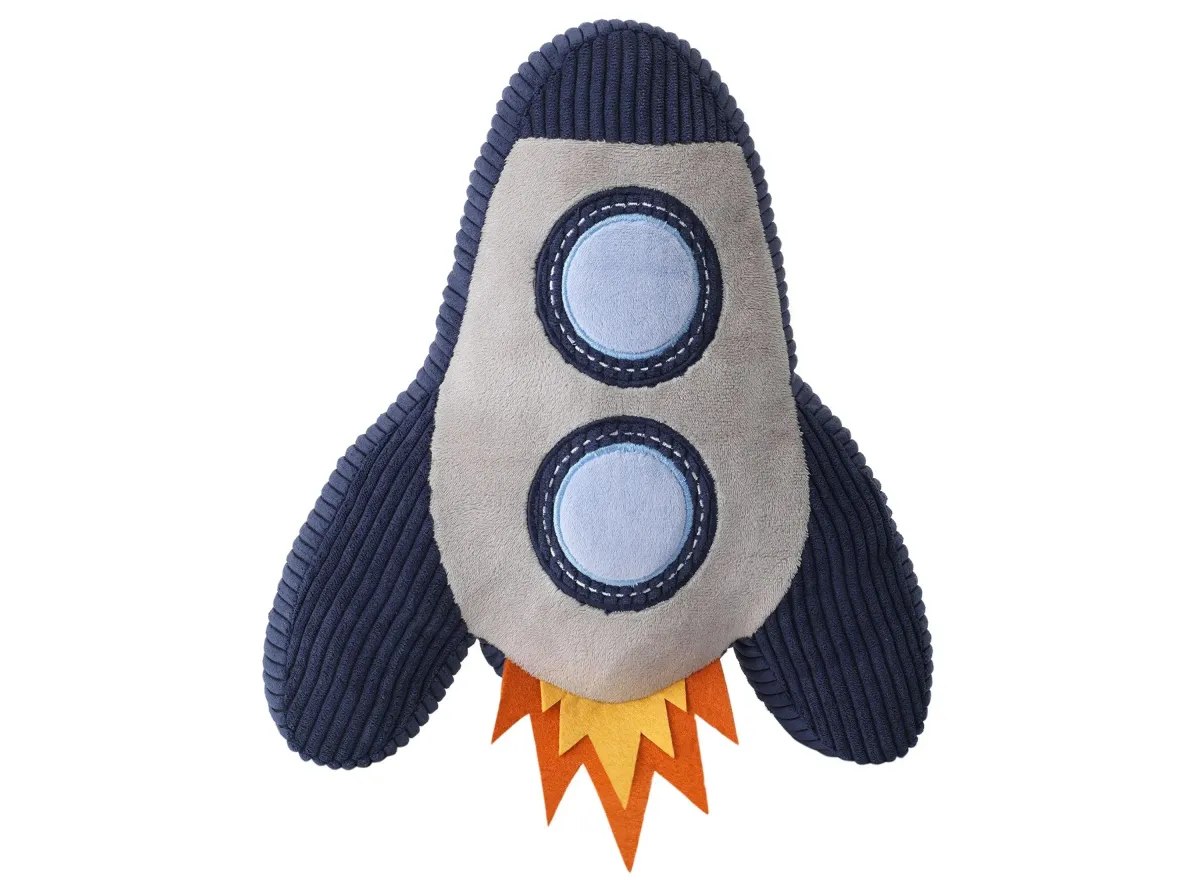 Milky Way Pillow Plush Rocket in Blue