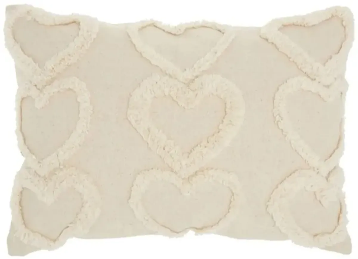 Mina Victory Raised Hearts Throw Pillow