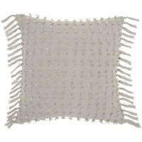 Mina Victory Cut Fray Texture Throw Pillow in Khaki by Nourison