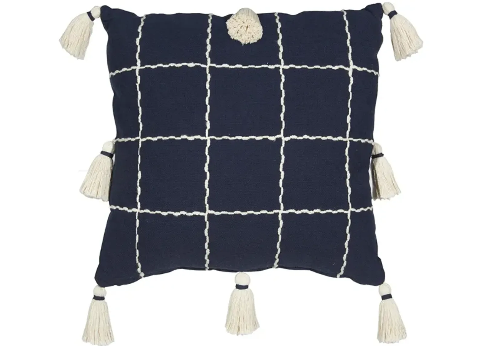 Plaid Throw Pillow in Navy by Nourison