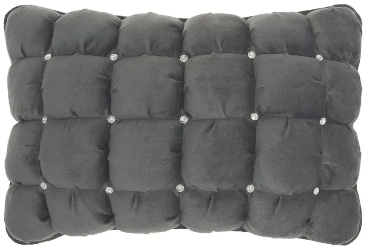 Plush Throw Pillow in Dark Grey by Nourison