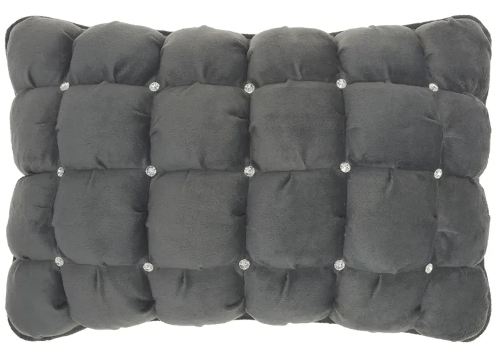 Plush Throw Pillow in Dark Grey by Nourison