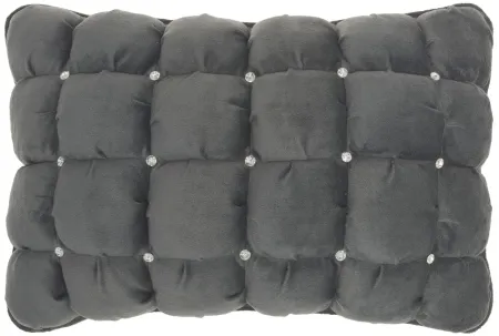 Plush Throw Pillow in Dark Grey by Nourison