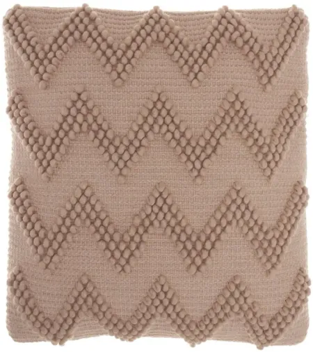 Mina Victory 20" Square Chevron Throw Pillow in Blush by Nourison