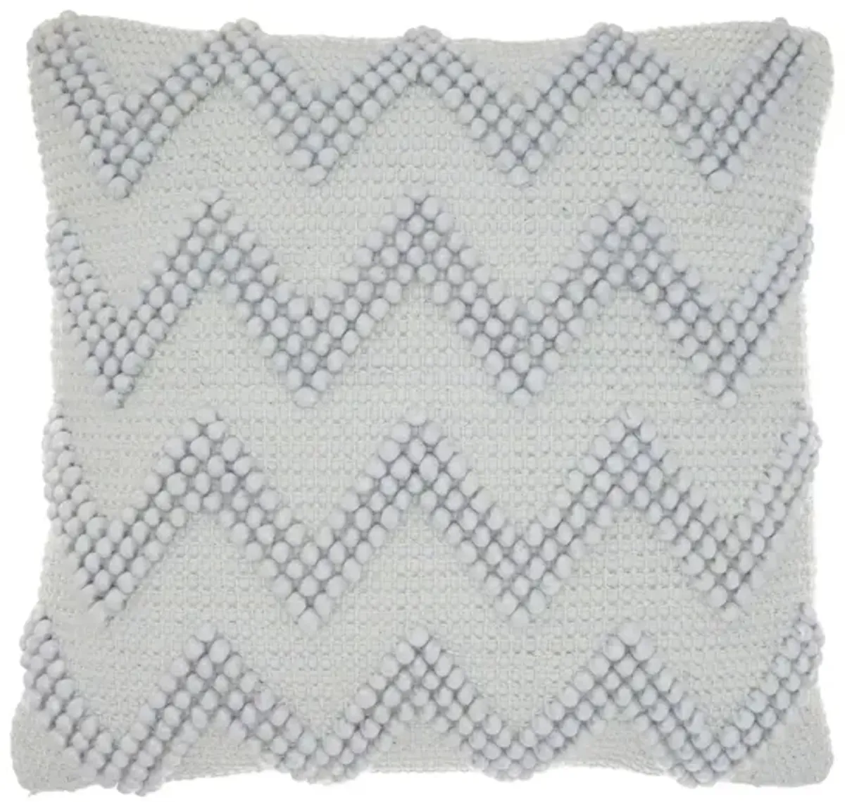 Mina Victory 20" Square Chevron Throw Pillow in Sky by Nourison