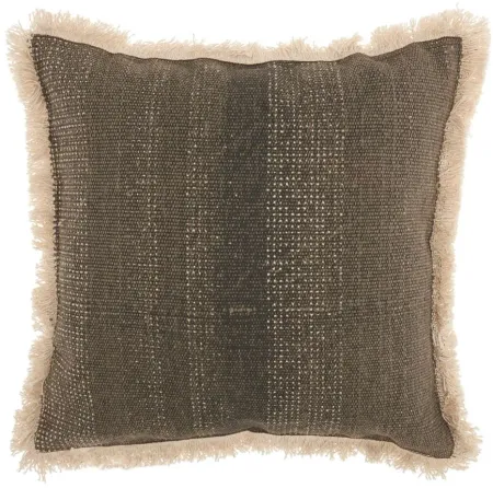 Mina Victory Stonewash Gray Throw Pillow in Charcoal by Nourison