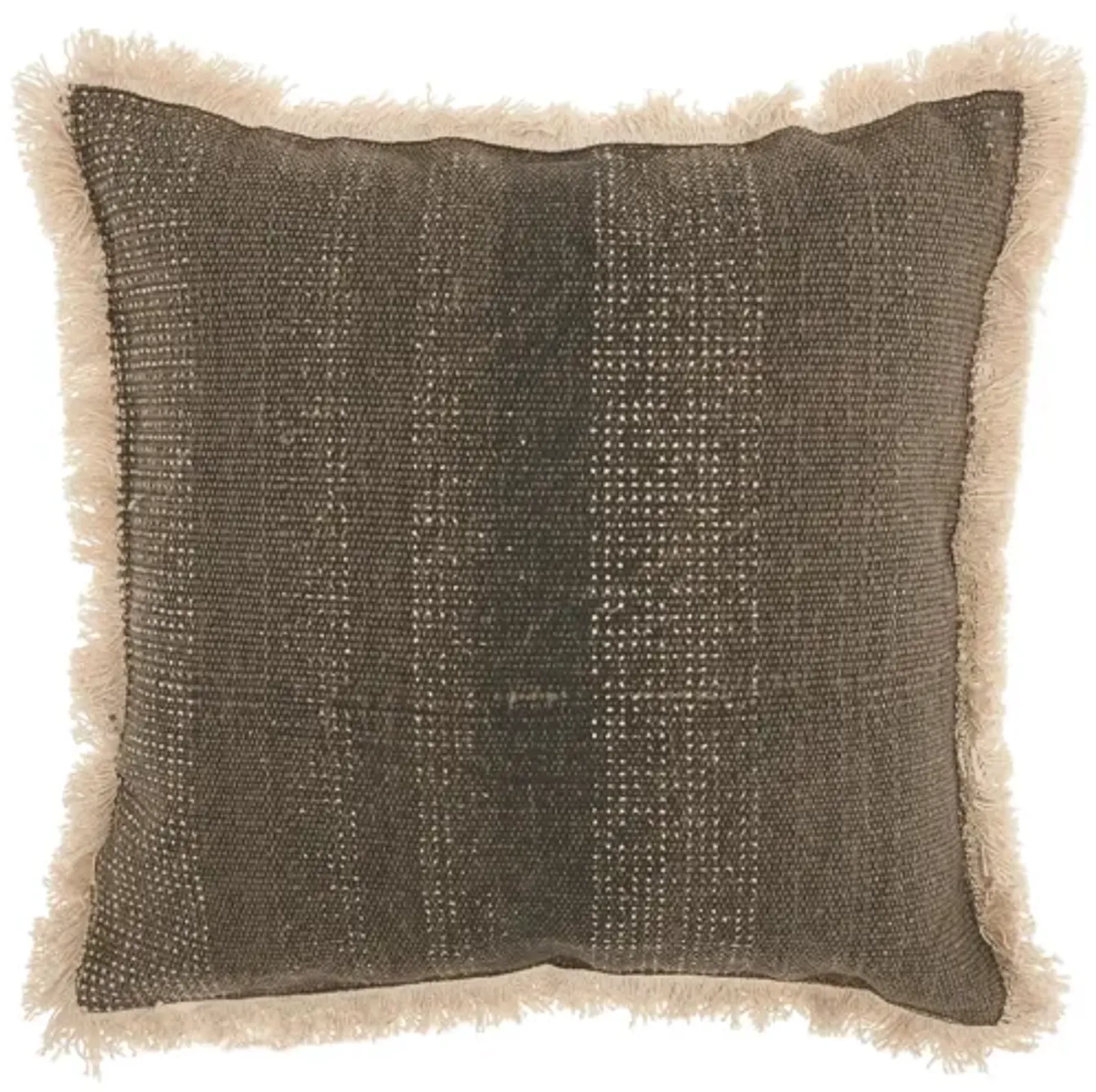 Mina Victory Stonewash Gray Throw Pillow in Charcoal by Nourison