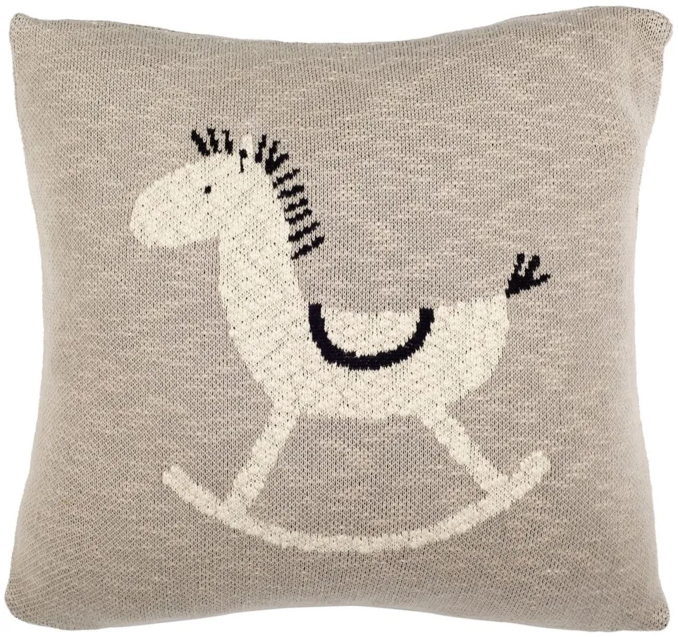 Tater Trot Pillow in Gray & Black by Safavieh