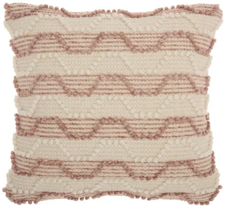 Mina Victory Arch Stripes Throw Pillow in Blush by Nourison