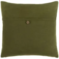 Penelope Down Fill Pillow in Dark Green, Dark Brown by Surya