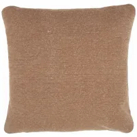 Nourison Stonewash Solid Clay Throw Pillow in Clay by Nourison