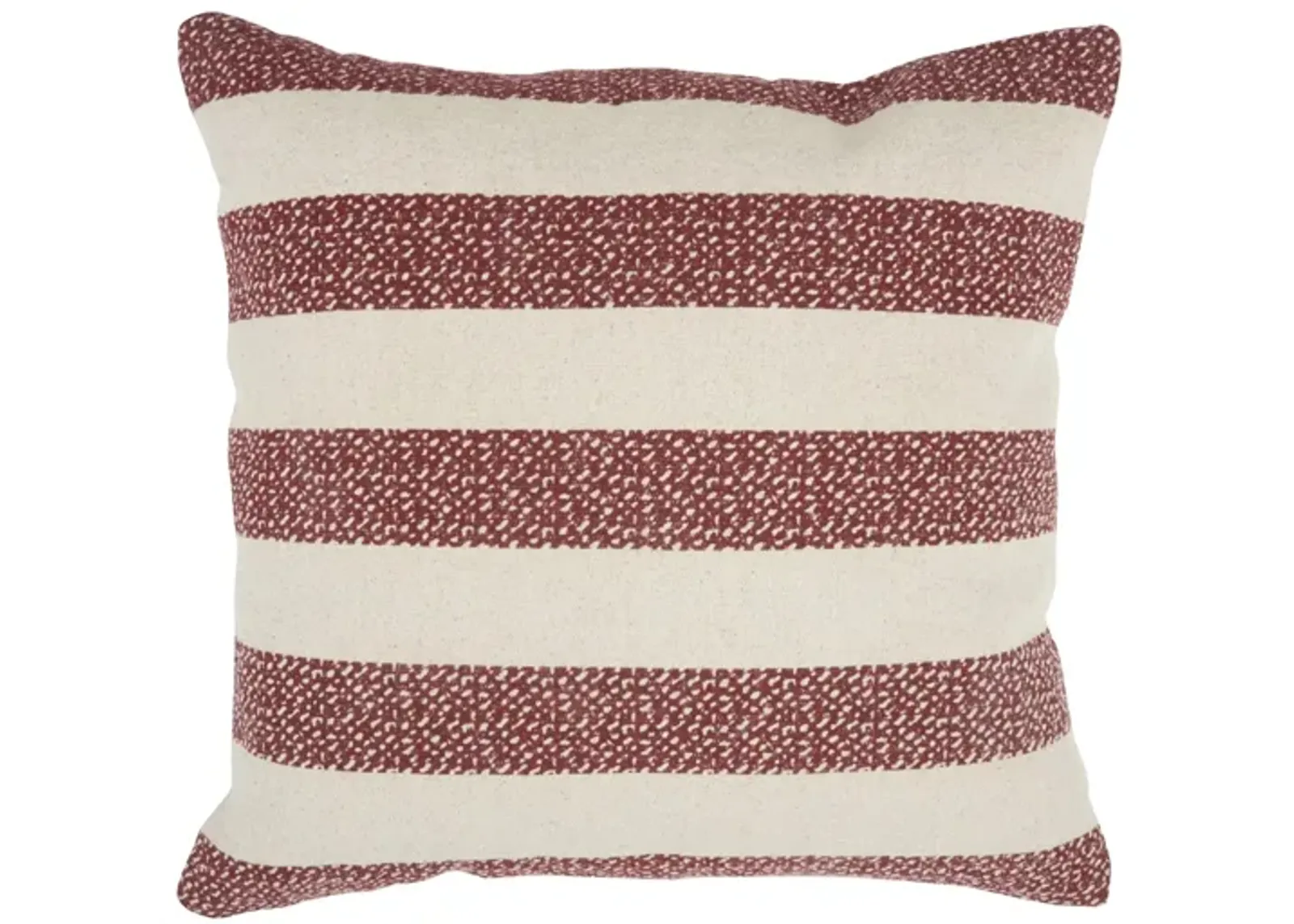 Mina Victory Printed Stripes Throw Pillow in Red by Nourison