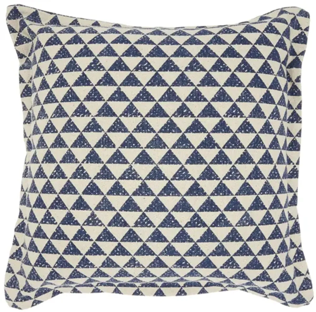 Nourison Printed Triangles Throw Pillow in Indigo by Nourison