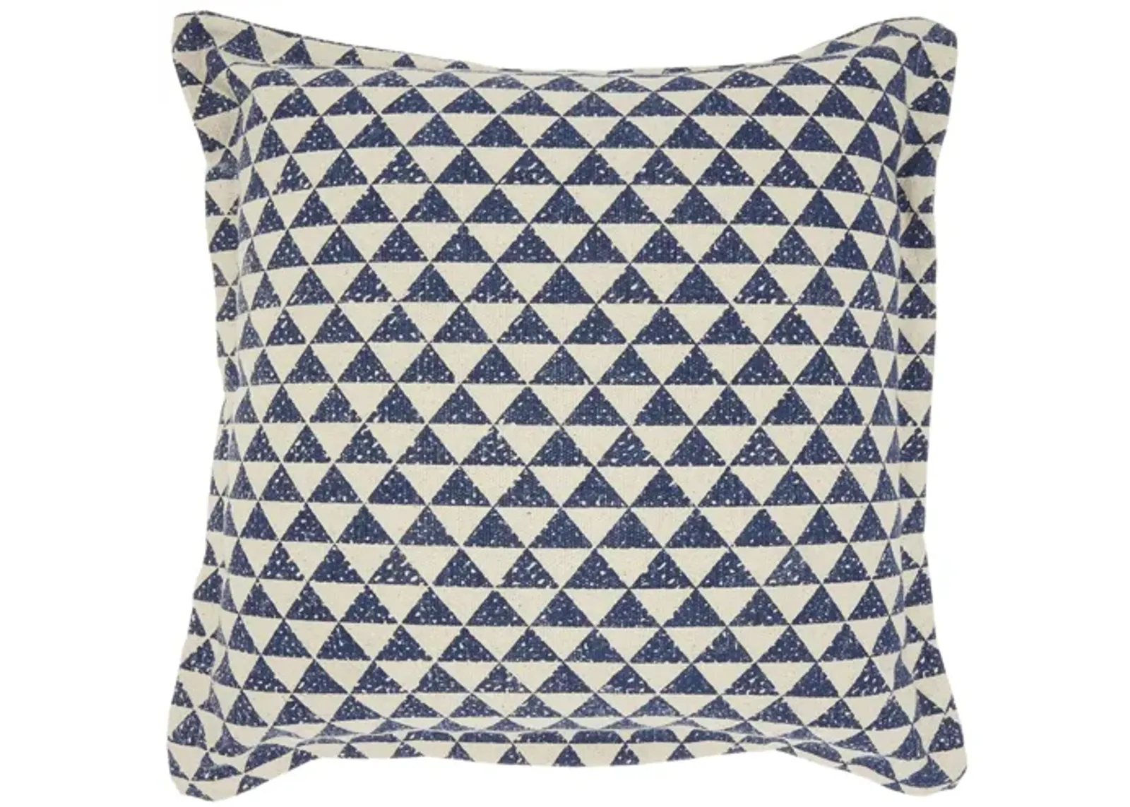 Nourison Printed Triangles Throw Pillow in Indigo by Nourison