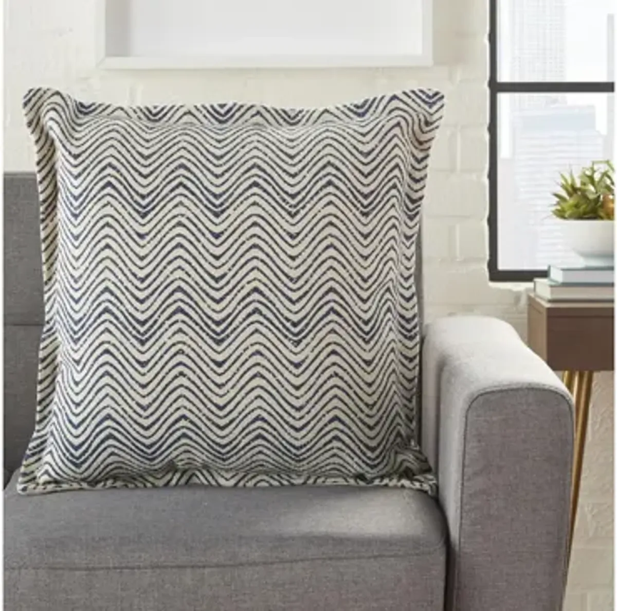 Nourison Printed Waves Throw Pillow