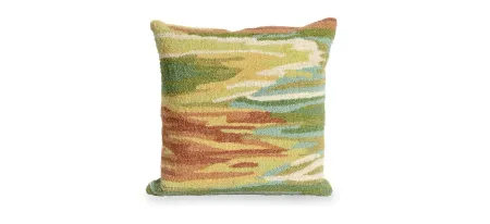 Liora Manne Frontporch Watercolor Pillow in Green by Trans-Ocean Import Co Inc