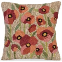 Liora Manne Frontporch Poppies Pillow in Natural by Trans-Ocean Import Co Inc