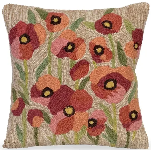 Liora Manne Frontporch Poppies Pillow