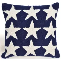 Liora Manne Frontporch Stars Pillow in Blue by Trans-Ocean Import Co Inc