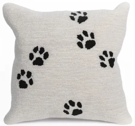 Liora Manne Frontporch Paw Prints Pillow in Natural by Trans-Ocean Import Co Inc