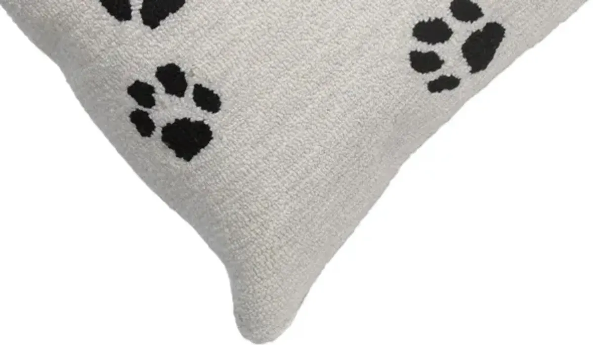 Liora Manne Frontporch Paw Prints Pillow