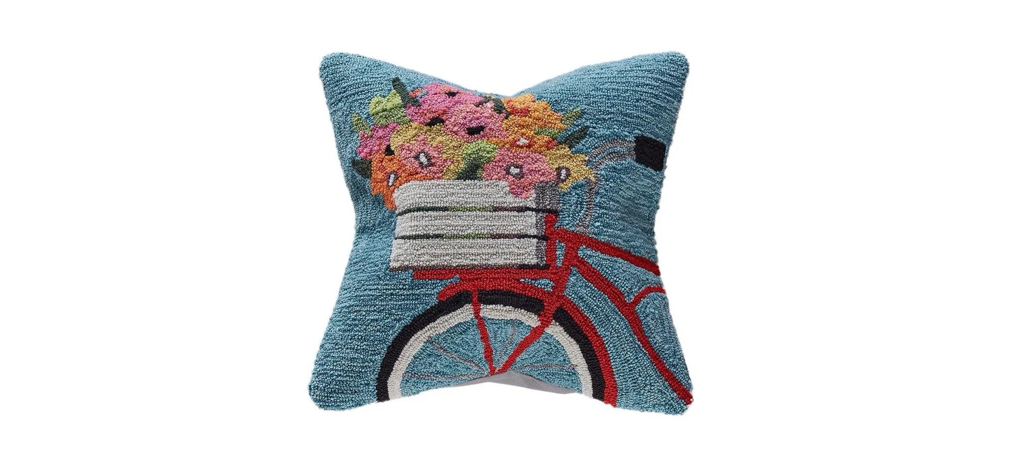 Liora Manne Frontporch Bike Ride Pillow in Blue by Trans-Ocean Import Co Inc