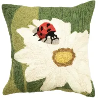 Liora Manne Frontporch Ladybug Pillow in Green by Trans-Ocean Import Co Inc