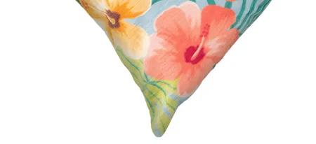 Liora Manne Illusions Flower Garden Pillow in Aqua by Trans-Ocean Import Co Inc